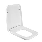 Premium Square Toilet Seat – Heavy-Duty, Quiet-Close, Quick-Release, Easy-Clean, White (UK)