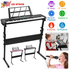 iMounTEK 61-Key Digital Music Keyboard – Electric Piano with Stand & Microphone for Kids and Beginners