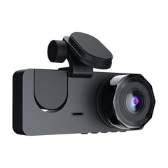 3-Channel Dash Cam with Front, Inside & Rear Cameras – 1080P Car DVR, G-Sensor, Motion Detection, Parking Monitor, Loop Recording – Includes 32GB Card