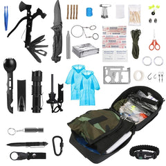 121-in-1 Survival Kit – Tactical Emergency Gear & First Aid for Camping, Hiking & Outdoor Adventures