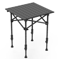 Ultra-Sturdy Folding Camping Table – Adjustable Height, Roll-Up Top, Rustproof Steel, 55LBS Load