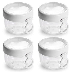 Overnight Oats Jars with Lids & Spoons – 4Pcs 20oz Leak-Proof Containers for Yogurt, Fruit, Salad & Cereal