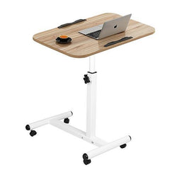 Rolling Laptop Table – Portable Computer Desk with Adjustable Height & Tilting Angle | Movable Workstation for Home & Office