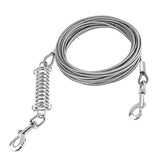 29.5FT Chew-Proof Dog Tie-Out Cable with Spring – Heavy-Duty Outdoor Dog Leash with 360° Rotating Clips & PVC Coating for Yard, Camping, or Travel