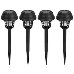4-Pack Solar Mosquito Zapper Torch – Outdoor Waterproof Bug Killer with UV & White Light for Yard, Garden, Farm & Patio