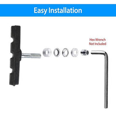 5 Pairs V-Brake Pads Set – 70mm Road & Mountain Bike Brake Blocks with Hex Nuts & Spacers – Non-Slip Bicycle Caliper Brakes