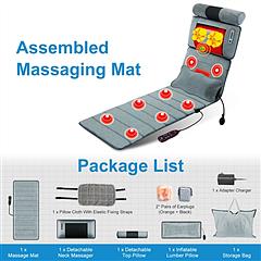 iMountek Full Body Electric Massage Mat with Heat – Vibration Massage Pad for Back, Neck & Lumbar, Chair & Bed Massage Cushion