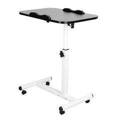 Rolling Laptop Table – Portable Computer Desk with Adjustable Height & Tilting Angle | Movable Workstation for Home & Office