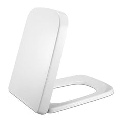 Premium Square Toilet Seat – Heavy-Duty, Quiet-Close, Quick-Release, Easy-Clean, White (UK)