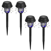 4-Pack Solar Mosquito Zapper Torch – Outdoor Waterproof Bug Killer with UV & White Light for Yard, Garden, Farm & Patio