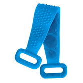 Silicone Back Scrubber Belt for Shower – Exfoliating Body Wash Strap with Massage Dots, Bristles, and Adhesive Hook Bath Brush
