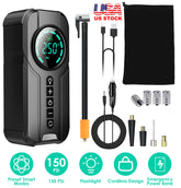 2 In 1 Portable Air Compressor Wireless Car Air Pump Power Bank Auto Tyre Inflator Inflatable Pump For Electric Motorcycle Tires