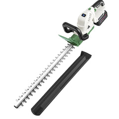 iGardenPro 20" Cordless Hedge Trimmer 21V – Handheld Electric Bush & Shrub Trimmer with Dual-Action Blades, 0.6" Cutting Capacity, ±90° Adjustable Head, Safety Lock