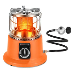 3000W 2-in-1 Portable Propane Heater & Outdoor Gas Stove – With Pot Stand & Gas Pipe for Camping, Ice Fishing, Patio, RV