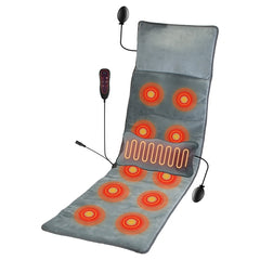iMountek Full Body Electric Massage Mat with Heat & Vibration, Inflatable Head & Lumbar Pillow