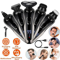 5-in-1 Electric Shaver & Grooming Kit – Waterproof, Cordless, Rechargeable
