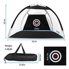 LakeForest Golf Practice Net – Driving & Hitting Training Aid with Target Cloth & Carry Bag for Indoor & Outdoor Sports