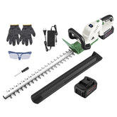 iGardenPro 20" Cordless Hedge Trimmer 21V – Handheld Electric Bush & Shrub Trimmer with Dual-Action Blades, 0.6" Cutting Capacity, ±90° Adjustable Head, Safety Lock