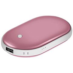 Portable Hand Warmer 5000mAh – Rechargeable Double-Sided Heating Pocket Hand Warmer & Power Bank