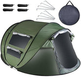 Instant Pop-Up Camping Tent | Waterproof 5-8 Person Tent with Mosquito Net Windows & Carry Bag