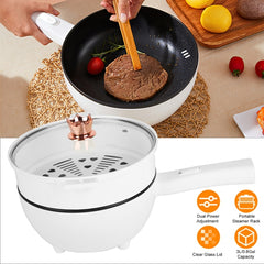 3L Electric Hot Pot Noodle Cooker with Steamer