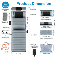 iMountek Full Body Electric Massage Mat with Heat – Vibration Massage Pad for Back, Neck & Lumbar, Chair & Bed Massage Cushion