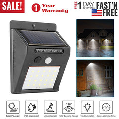 Solarek 20 LED Solar Motion Sensor Light – IP65 Waterproof Outdoor Security Wall Light with PIR Sensor, 120° Wide-Angle Lighting for Garden, Garage & Pathway