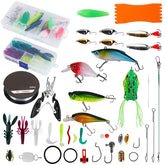 LakeForest 383-Piece Fishing Lures Kit – Bass & Saltwater Fishing Tackle Box with Crankbaits, Spinnerbaits & Soft Plastic Worms