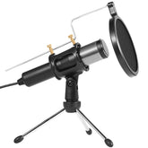 iMountek Professional USB Cardioid Condenser Microphone – Studio Recording Mic with 180° Tripod & Pop Filter