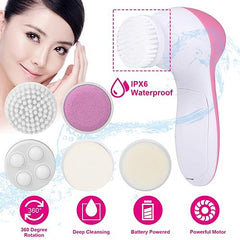 Deep Clean 5-in-1 Waterproof Facial Brush – Gentle Exfoliation & Blackhead Remover Set