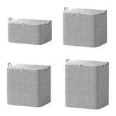 NewHome 4-Pack Foldable Non-Woven Storage Bags – Closet Organizer Baskets with Dustproof Zipper Lids & Handles for Clothes, Quilts, and Wardrobe Storage (30L, 110L, 150L)