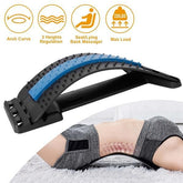 Back Massage Stretching Device – Multi-Level Lumbar Spinal Support Stretcher for Herniated Disc & Upper/Lower Back Pain Relief Body Care Comfort Blue