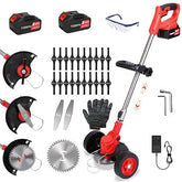 3-in-1 Cordless Grass Trimmer with Wheels – Adjustable Head, Telescopic Shaft & Rechargeable Battery