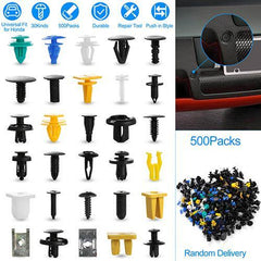500-Pack Bumper Fastener Rivets & Push Clips - 30 Assorted Sizes for Honda, Toyota, and Universal Car Panel, Fender, and Skirt Shield Replacement