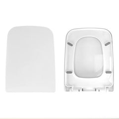 Premium Square Toilet Seat – Heavy-Duty, Quiet-Close, Quick-Release, Easy-Clean, White (UK)