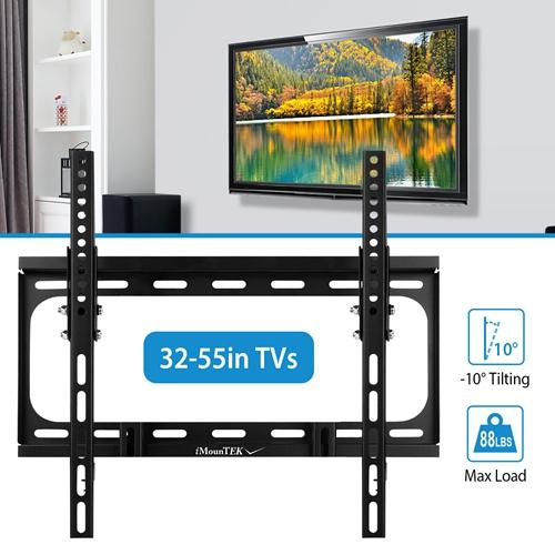 Universal TV Wall Mount Bracket for 32-55” TVs – Tilt Dual Arm, Max VESA 400x400mm
