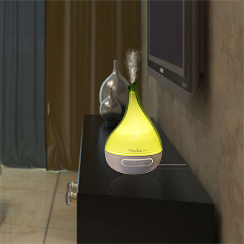 Drop-Shaped Ultrasonic Cool Mist Humidifier & Essential Oil Diffuser with LED Light – For Home, Office, Spa & Yoga
