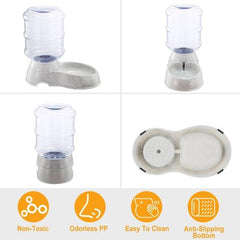 3.5L/1 Gallon Self-Dispensing Pet Waterer – Automatic Gravity Feeder for Cats and Dogs