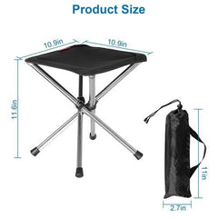 Foldable Camping Stool – Portable & Lightweight Retractable Chair with Carry Bag for Fishing, Hiking, Camping, BBQ