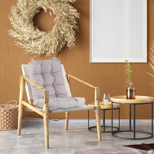 2Pcs Rocking Chair Cushions Set – Upper & Lower Back Seat Cushions with Non-Slip Ties – Soft Polyester Fiber Filling for Ultimate Comfort – Perfect for Indoor, Home, Office, and Car Use