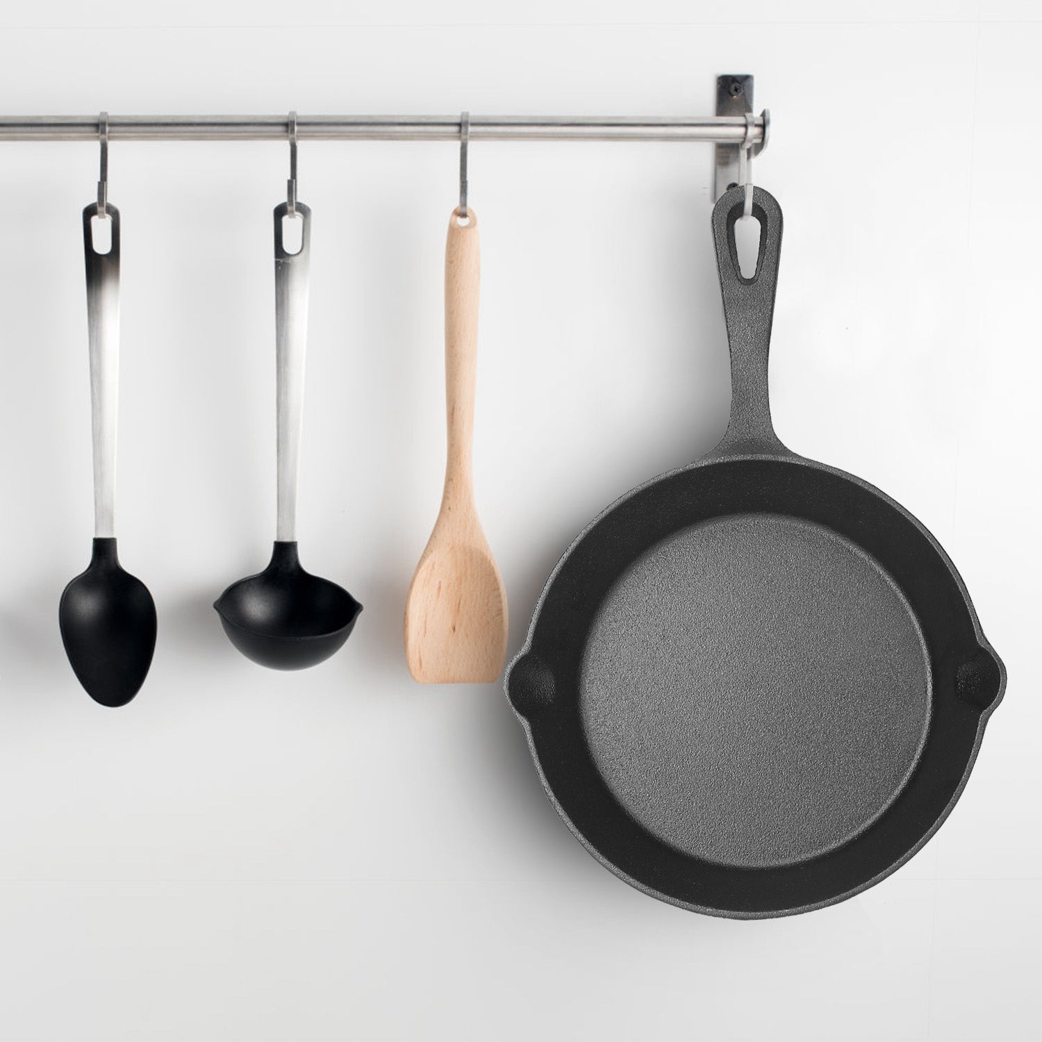 3-Piece Pre-Seasoned Cast Iron Skillet Set – 6", 8", 10" Frying Pans for Oven, Stove, and Grill