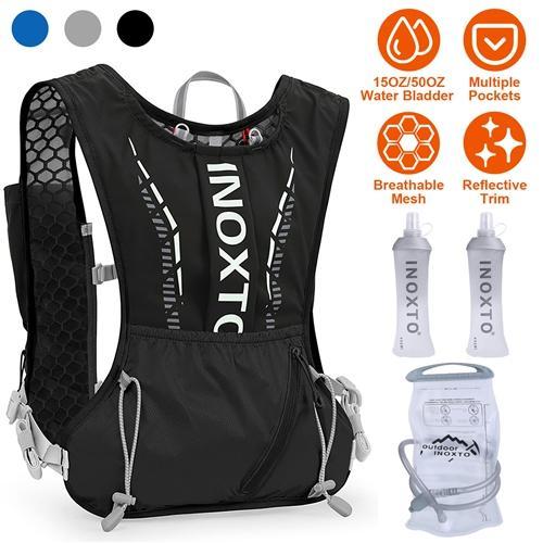 Sport Hydration Vest Running Backpack with 15oz-50oz Water Bladder, Adjustable Straps, and Storage Bag for Trail Running, Marathon, Race, and Hiking