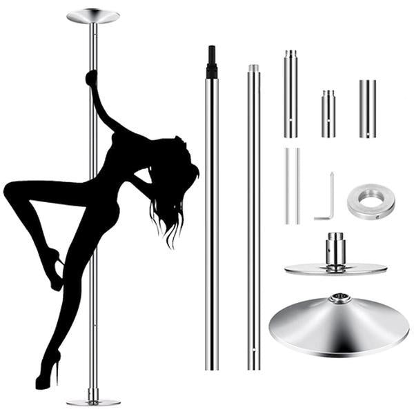 Professional 45mm Stripper Dance Pole – Spinning & Static, Adjustable Height, 551lbs Capacity for Fitness & Home Use