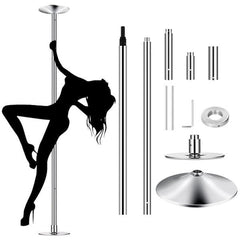 Professional 45mm Stripper Dance Pole – Spinning & Static, Adjustable Height, 551lbs Capacity for Fitness & Home Use