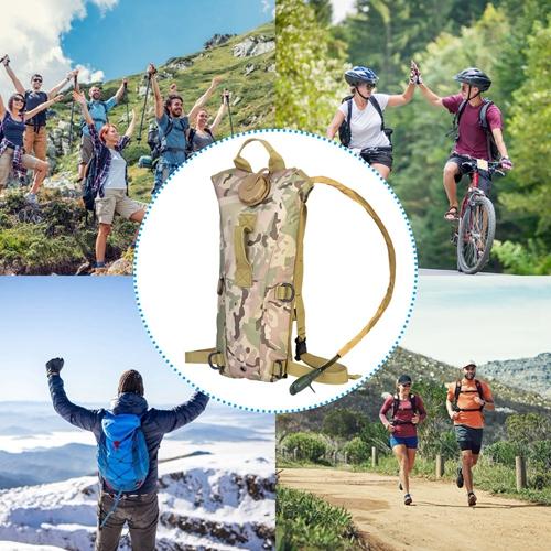 Tactical Hydration Pack with 2L Water Bladder, Lightweight Water Backpack with Adjustable Straps for Hiking, Cycling, Climbing, Running, and Outdoor Sports