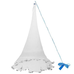 8FT Radius Fishing Cast Net – Easy Throw Bait Trap with Chain Sinker, Heavy-Duty Hand Cast Net