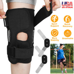 iMountek Sport Knee Brace – Adjustable Open Patella Knee Support with Dual Aluminum Hinges for Pain Relief & Injury Recovery