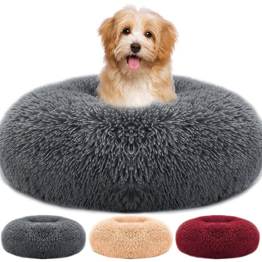 Pet Dog Bed – Soft Warm Fleece Puppy & Cat Bed, Cozy Nest Sofa Cushion for S/M Dogs