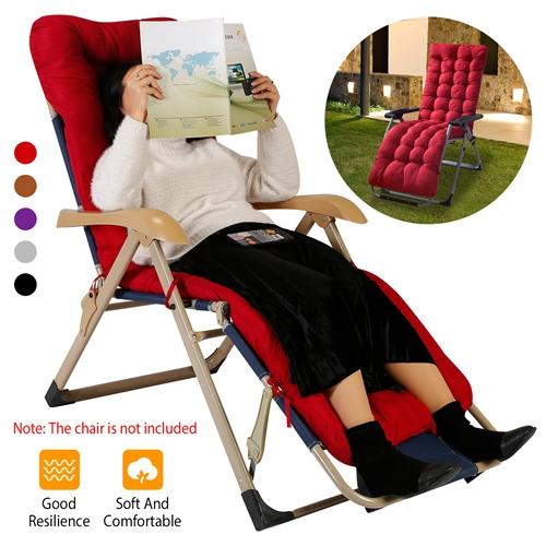 67x22in Chaise Lounger Cushion – Comfortable Recliner Rocking Chair Sofa Mat – Deck Chair Cushion for Outdoor & Indoor Relaxation