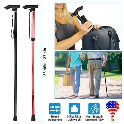 Premium Adjustable Folding Aluminum Walking Cane – Lightweight, Anti-Slip & Travel-Friendly
